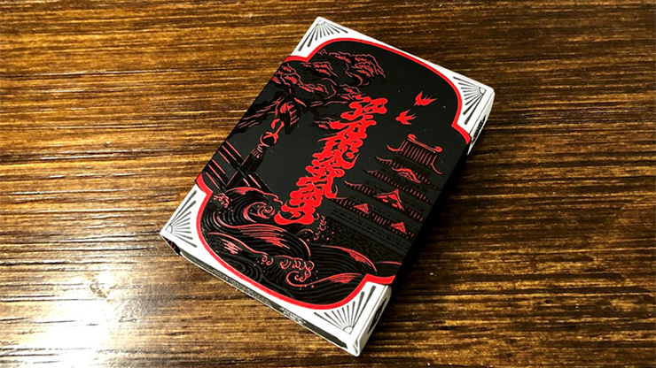 PlayingCardDecks.com-Edo Karuta Daimyo Red Deluxe Playing Cards USPCC