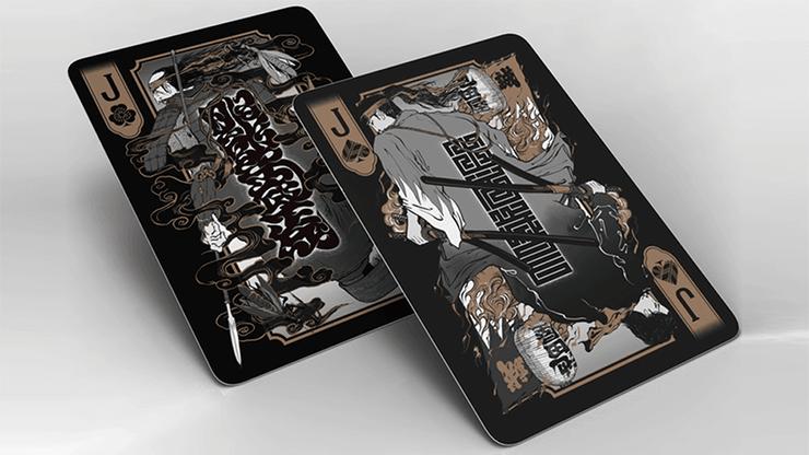 PlayingCardDecks.com-Edo Karuta Shogun Black Bicycle Playing Cards