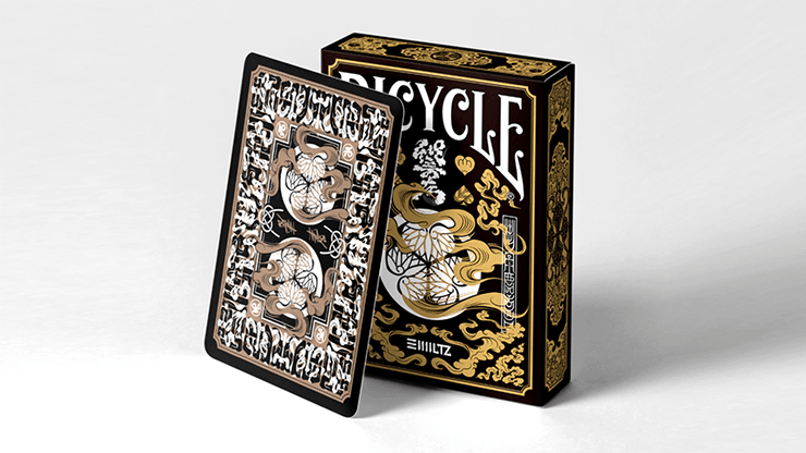 PlayingCardDecks.com-Edo Karuta Shogun Black Bicycle Playing Cards