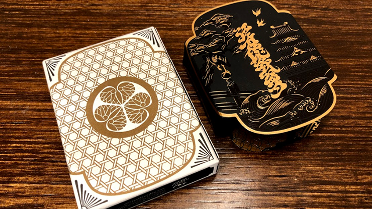 PlayingCardDecks.com-Edo Karuta Shogun Black Deluxe Playing Cards USPCC