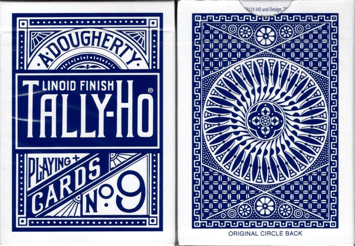 PlayingCardDecks.com-Elite Tally-Ho Circle Playing Cards: Blue