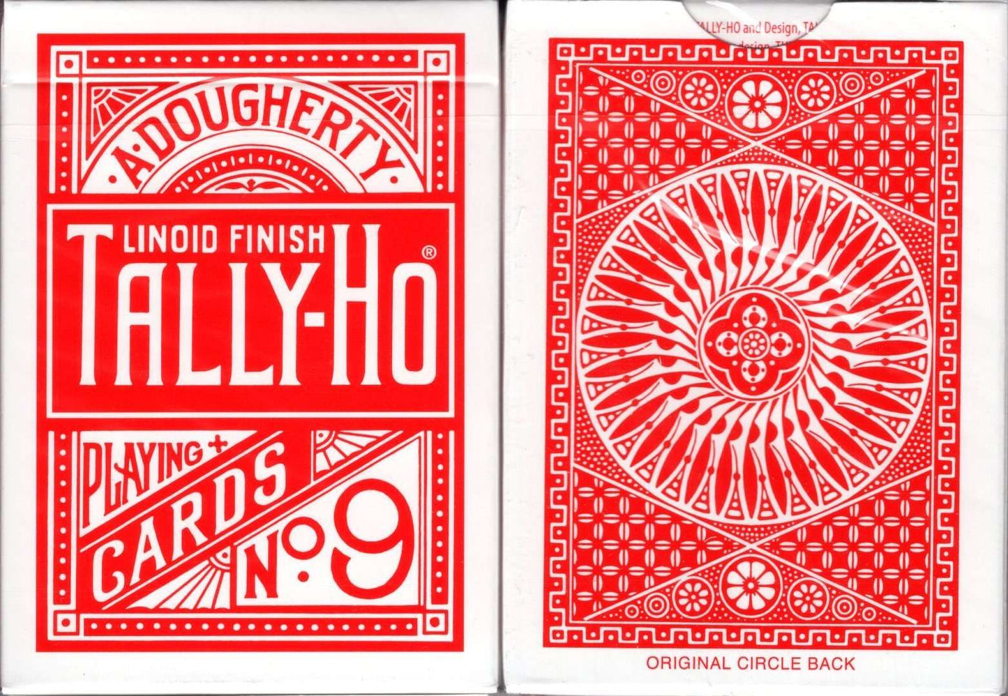 PlayingCardDecks.com-Elite Tally-Ho Circle Playing Cards: Red