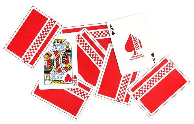 PlayingCardDecks.com-70's Racer Cardistry Playing Cards USPCC - Red & Blue: Red