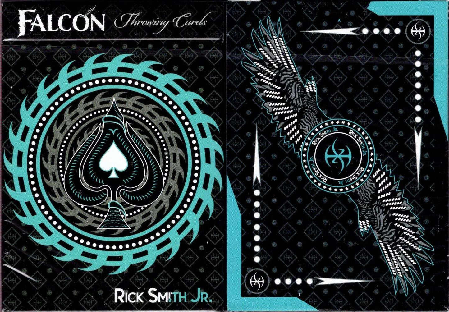 PlayingCardDecks.com-Falcon Aqua Throwing Playing Cards USPCC