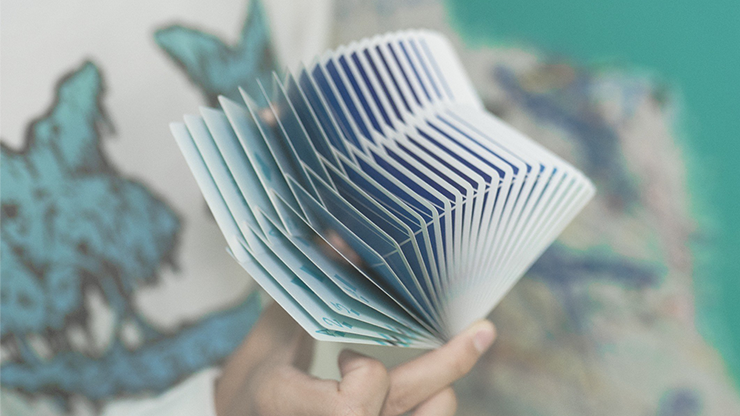 PlayingCardDecks.com-Flexible Gradients Blue Cardistry Playing Cards TCC