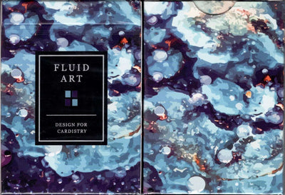 PlayingCardDecks.com-Fluid Art Blue Cardistry Cards TCC
