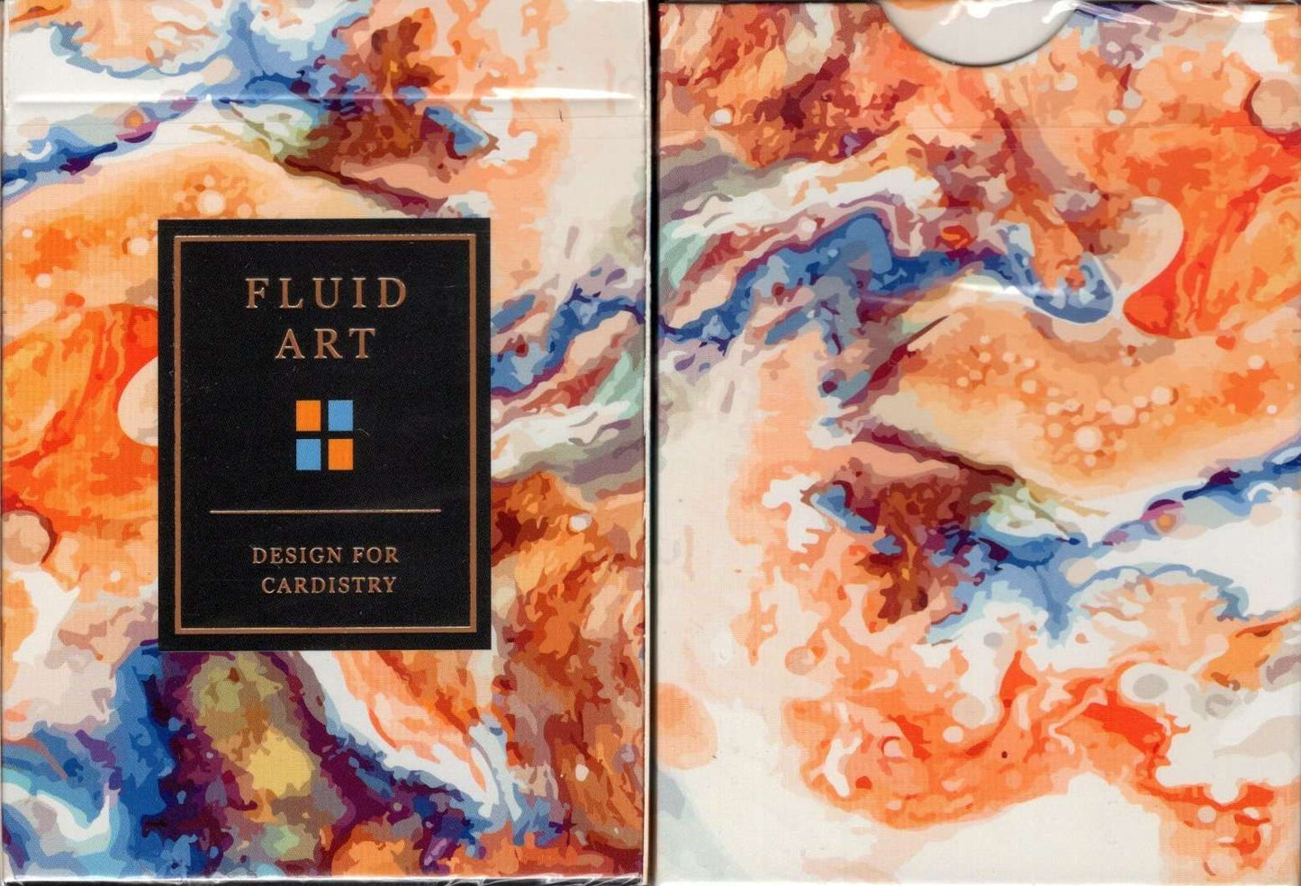 Fluid Art Orange Cardistry Playing Cards TCC