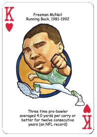 New York AFC Football Heroes Playing Cards