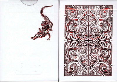 PlayingCardDecks.com-Gatorbacks Metallic Red Playing Cards USPCC