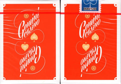 PlayingCardDecks.com-Gemini Casino 1975 Orange Playing Cards USPCC