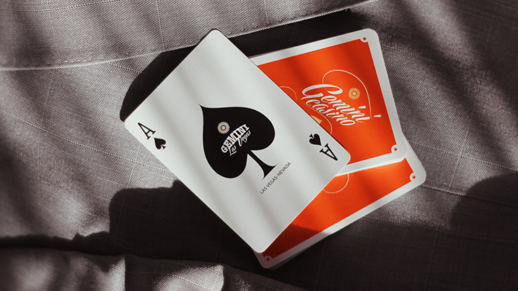 PlayingCardDecks.com-Gemini Casino 1975 Orange Playing Cards USPCC