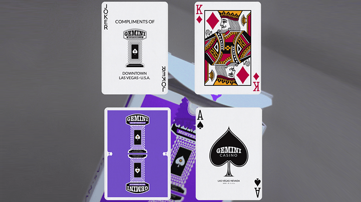 PlayingCardDecks.com-Gemini Casino Purple Playing Cards USPCC