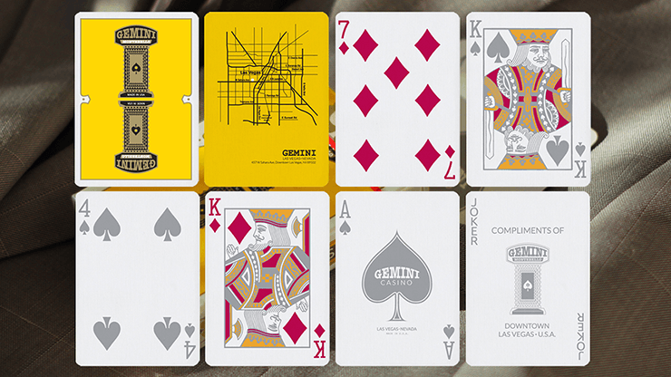 PlayingCardDecks.com-Gemini Casino Yellow Playing Cards USPCC