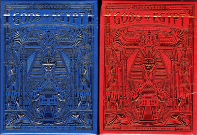PlayingCardDecks.com-Gods of Egypt Gilded Playing Cards 2 Deck Set TWPCC