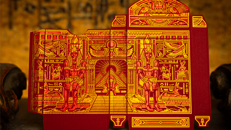 PlayingCardDecks.com-Gods of Egypt Gilded Playing Cards 2 Deck Set TWPCC