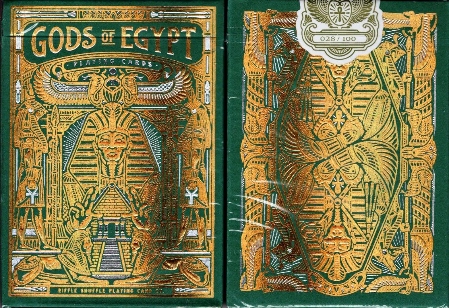 PlayingCardDecks.com-Gods of Egypt Golden Oasis Gilded Playing Cards TWPCC
