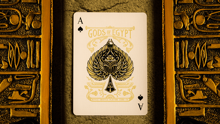 PlayingCardDecks.com-Gods of Egypt Golden Oasis Gilded Playing Cards TWPCC