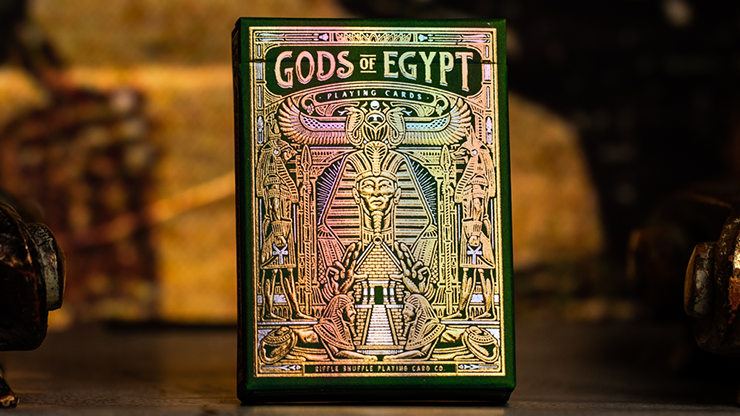 PlayingCardDecks.com-Gods of Egypt Golden Oasis Gilded Playing Cards TWPCC