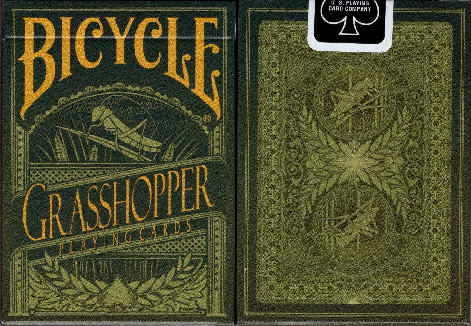 PlayingCardDecks.com-Grasshopper Bicycle Playing Cards: Olive