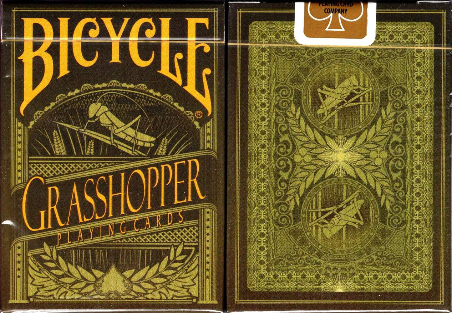 PlayingCardDecks.com-Grasshopper Gilded Bicycle Playing Cards: Olive