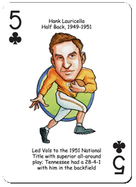 Tennessee Football Heroes Playing Cards