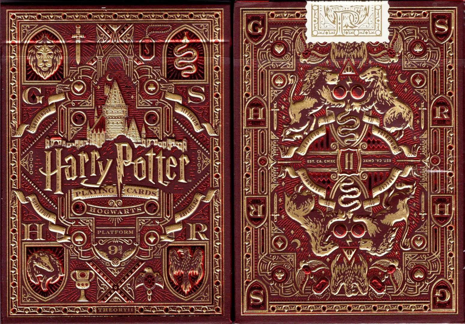 PlayingCardDecks.com-Harry Potter Gryffindor Red Playing Cards USPCC