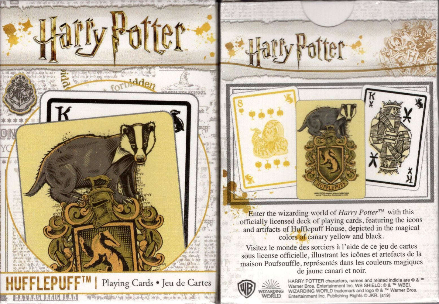 PlayingCardDecks.com-Harry Potter Hufflepuff Playing Cards Aquarius