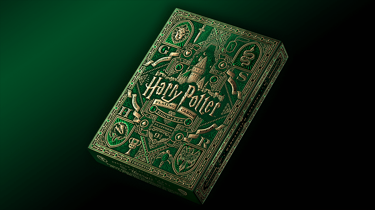 PlayingCardDecks.com-Harry Potter Slytherin Green Playing Cards USPCC