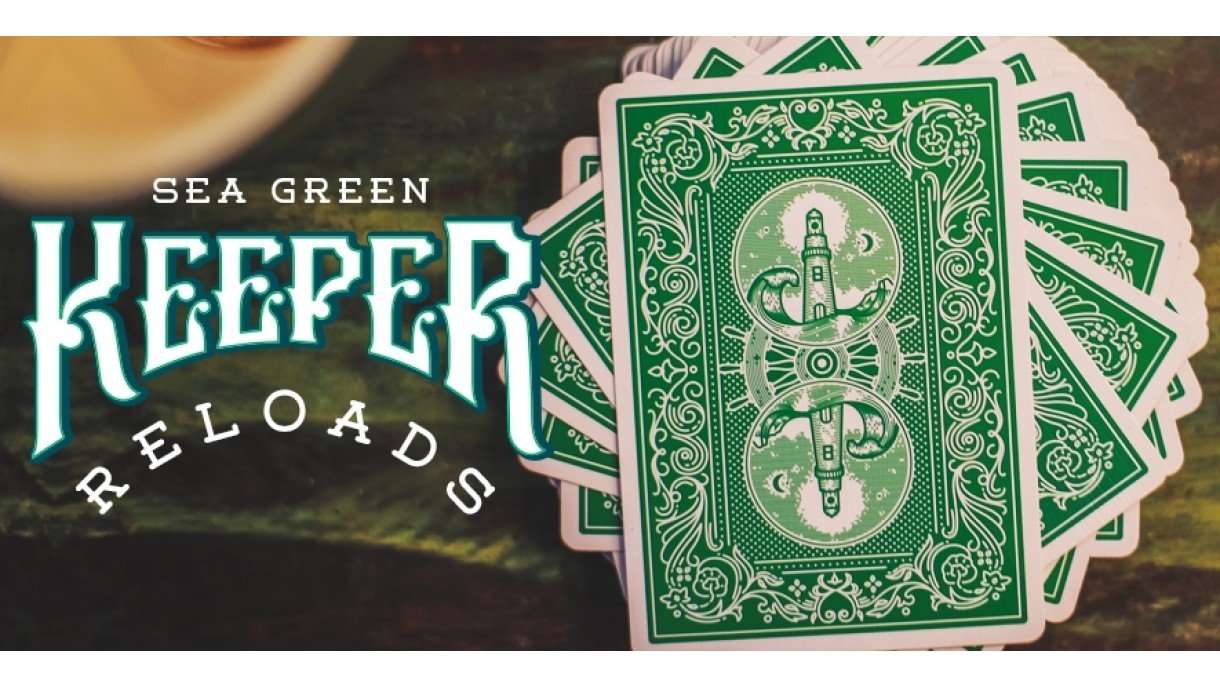 PlayingCardDecks.com-Keeper Sea Green Reloads (No Box) Playing Cards Cartamundi