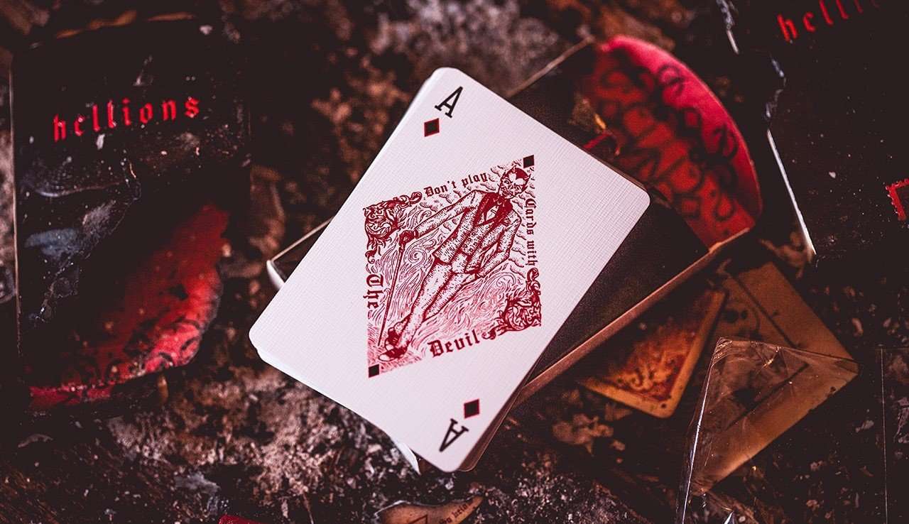 PlayingCardDecks.com-Hellions Red Playing Cards Cartamundi