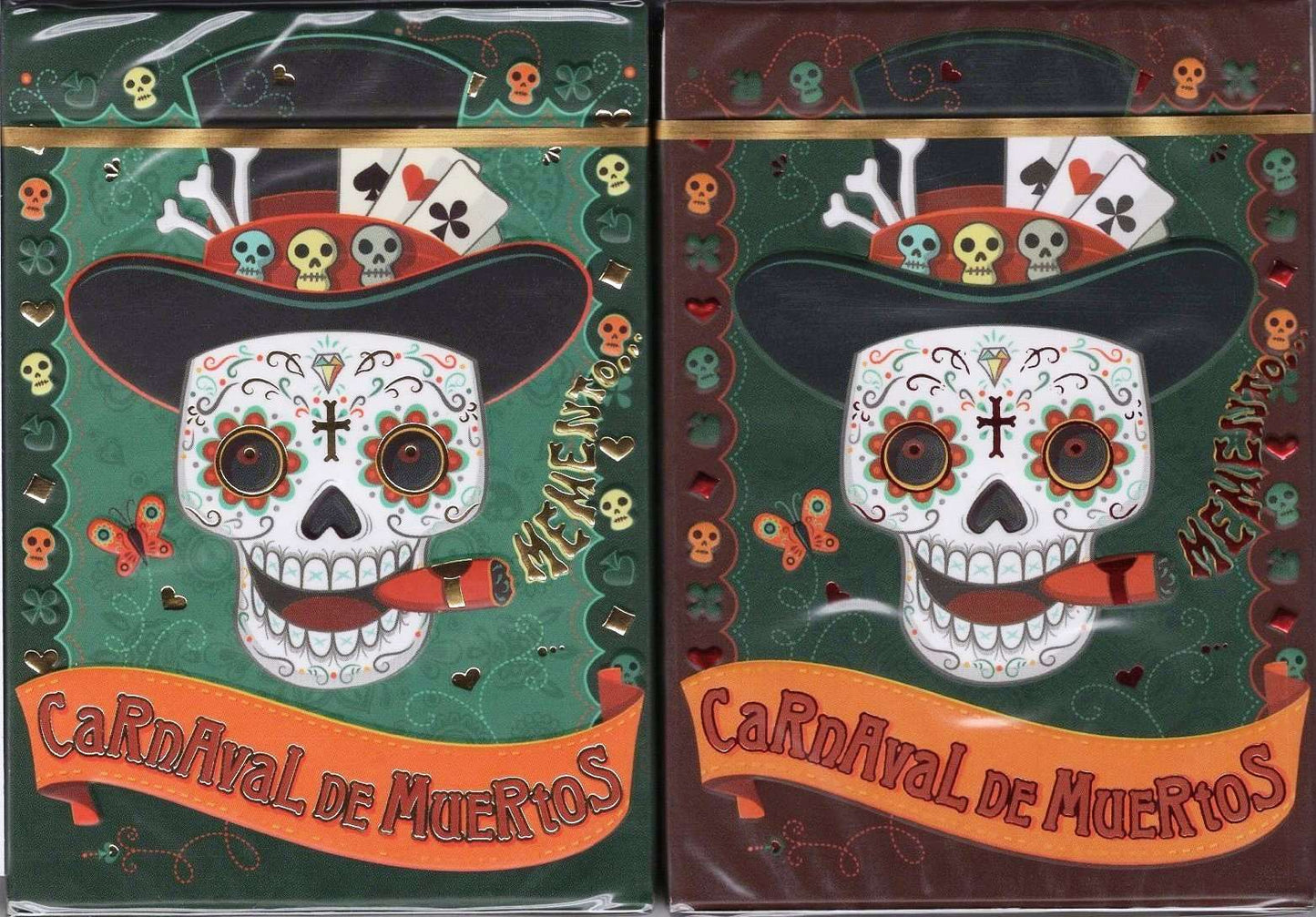 PlayingCardDecks.com-Carnaval De Muertos Playing Cards NPCC - Alheli & Marigold: 2 Deck Set