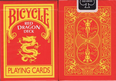 PlayingCardDecks.com-Red Dragon V2 Bicycle Playing Cards