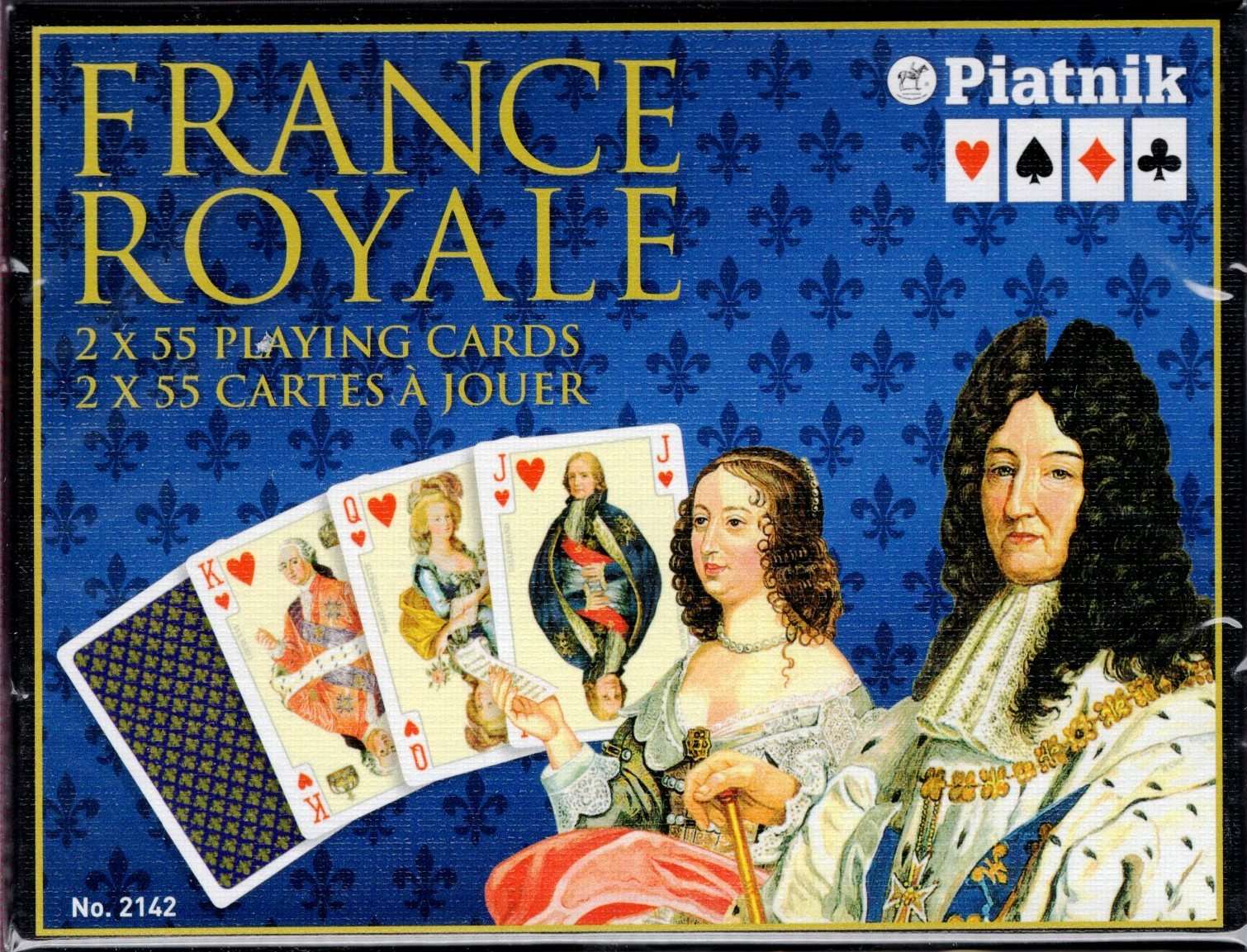 PlayingCardDecks.com-France Royale 2 Deck Set Bridge Playing Cards Piatnik