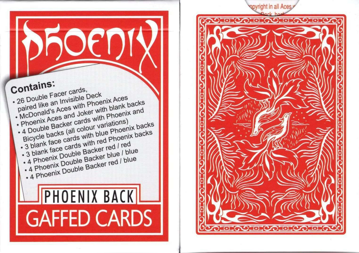 Phoenix Back Gaff Playing Cards USPCC