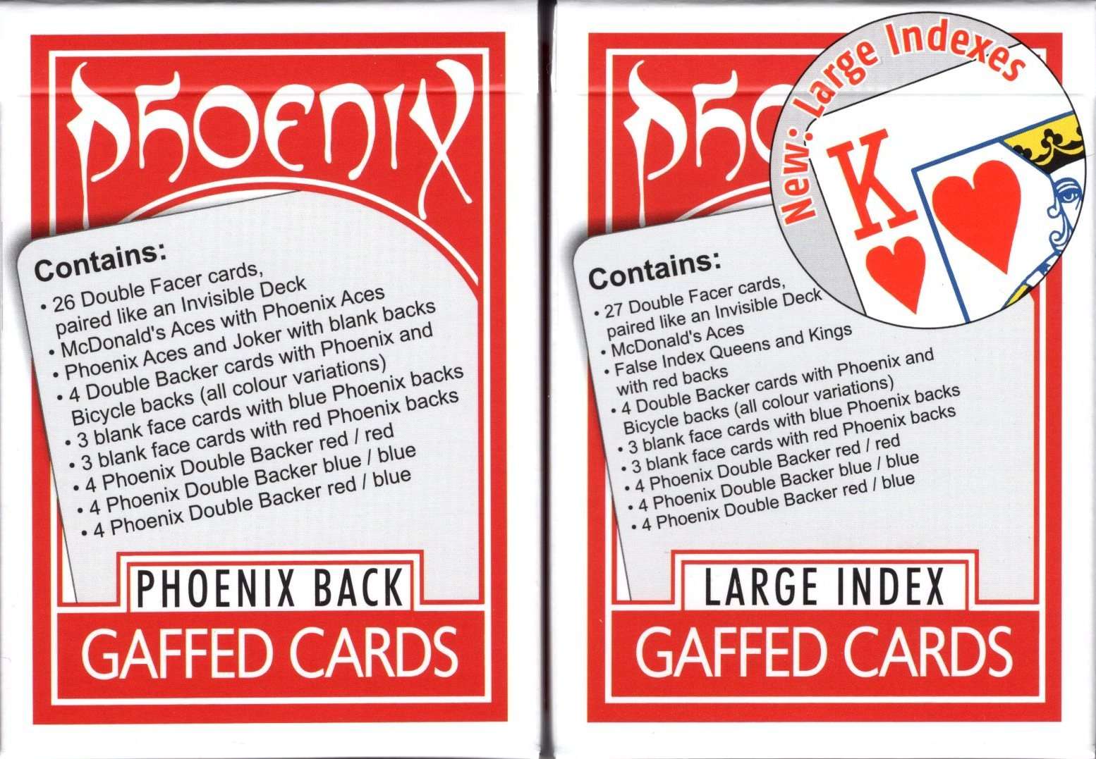 PlayingCardDecks.com-Phoenix Back Gaff Playing Cards USPCC