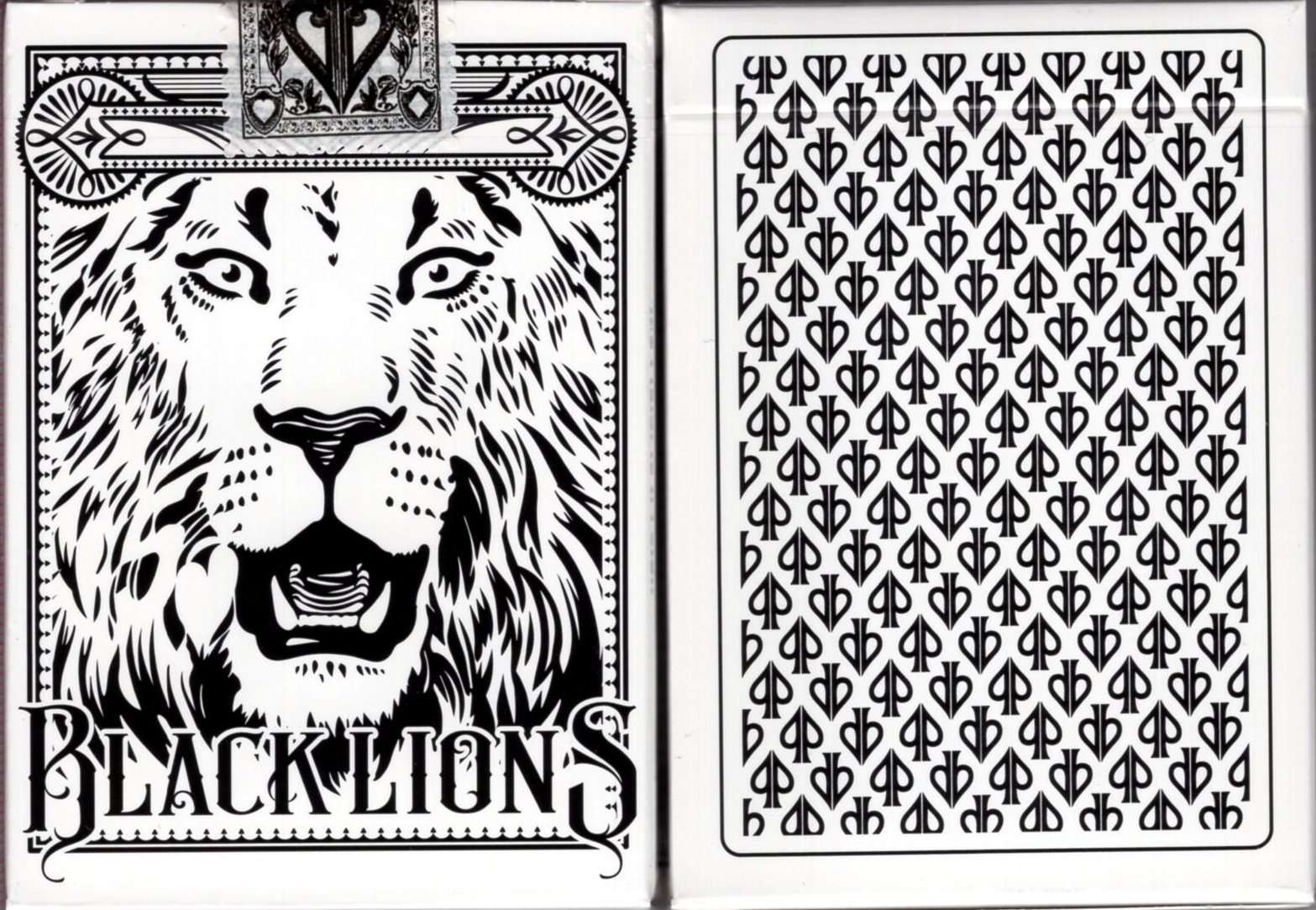 PlayingCardDecks.com-Black Lions Seconds Playing Cards USPCC