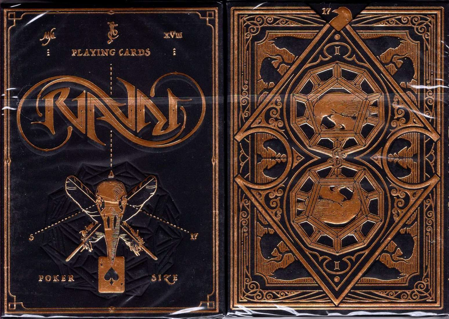 PlayingCardDecks.com-Ravn v3 Playing Cards Cartamundi: Eclipse (Black)