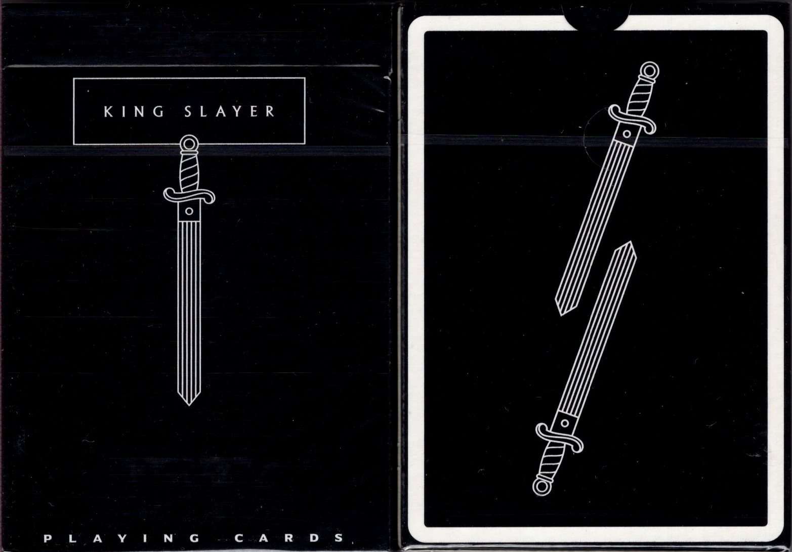 PlayingCardDecks.com-King Slayer Playing Cards Cartamundi: Black