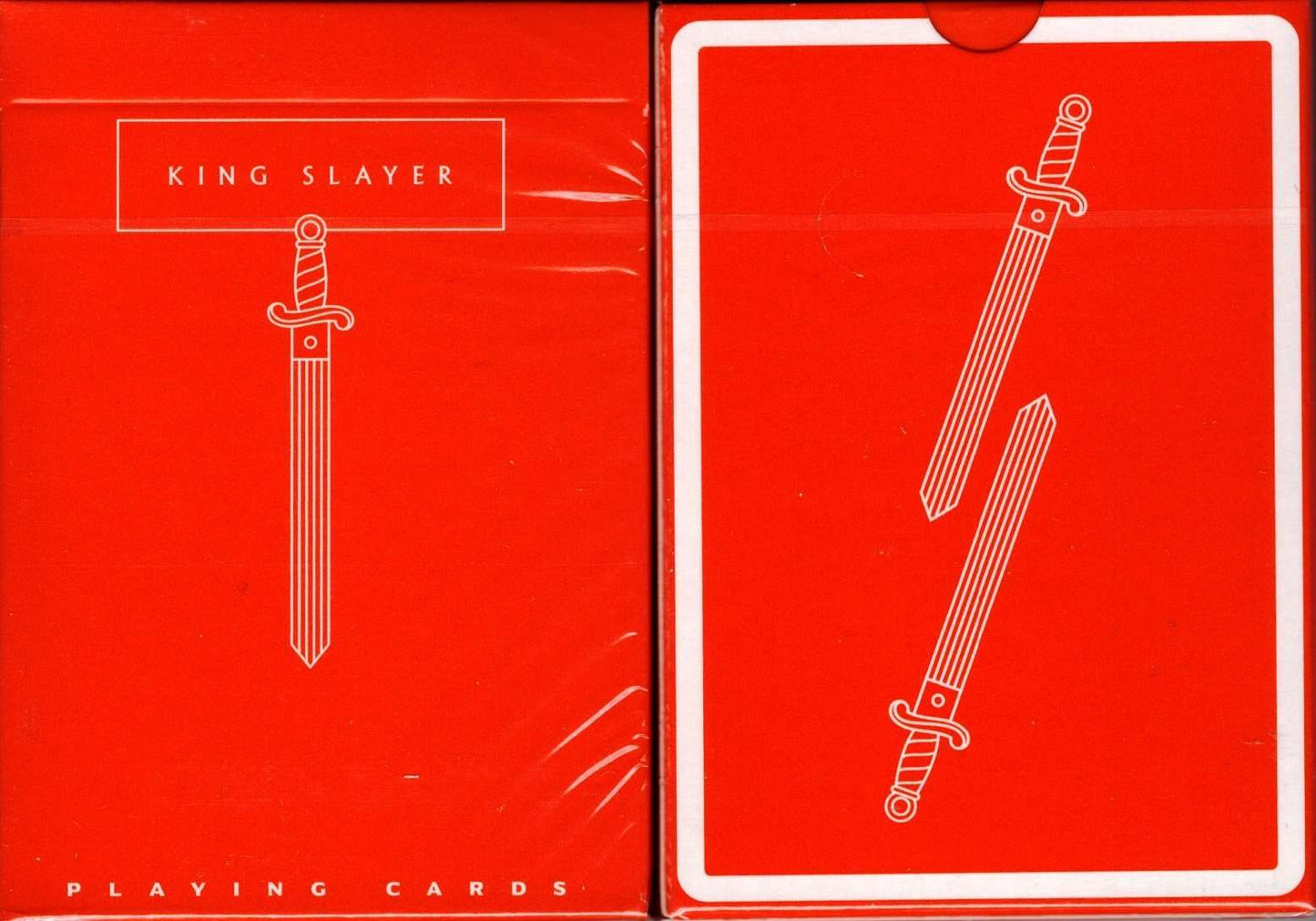 PlayingCardDecks.com-King Slayer Playing Cards Cartamundi: Red