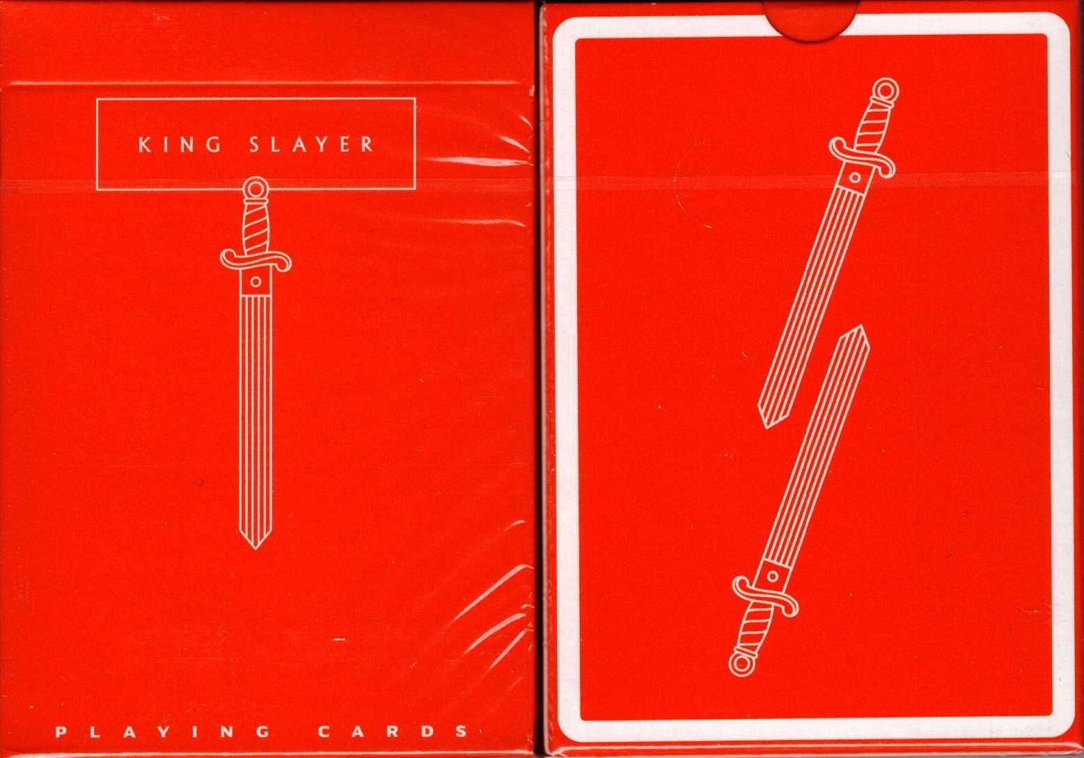 PlayingCardDecks.com-King Slayer Playing Cards Cartamundi: Red