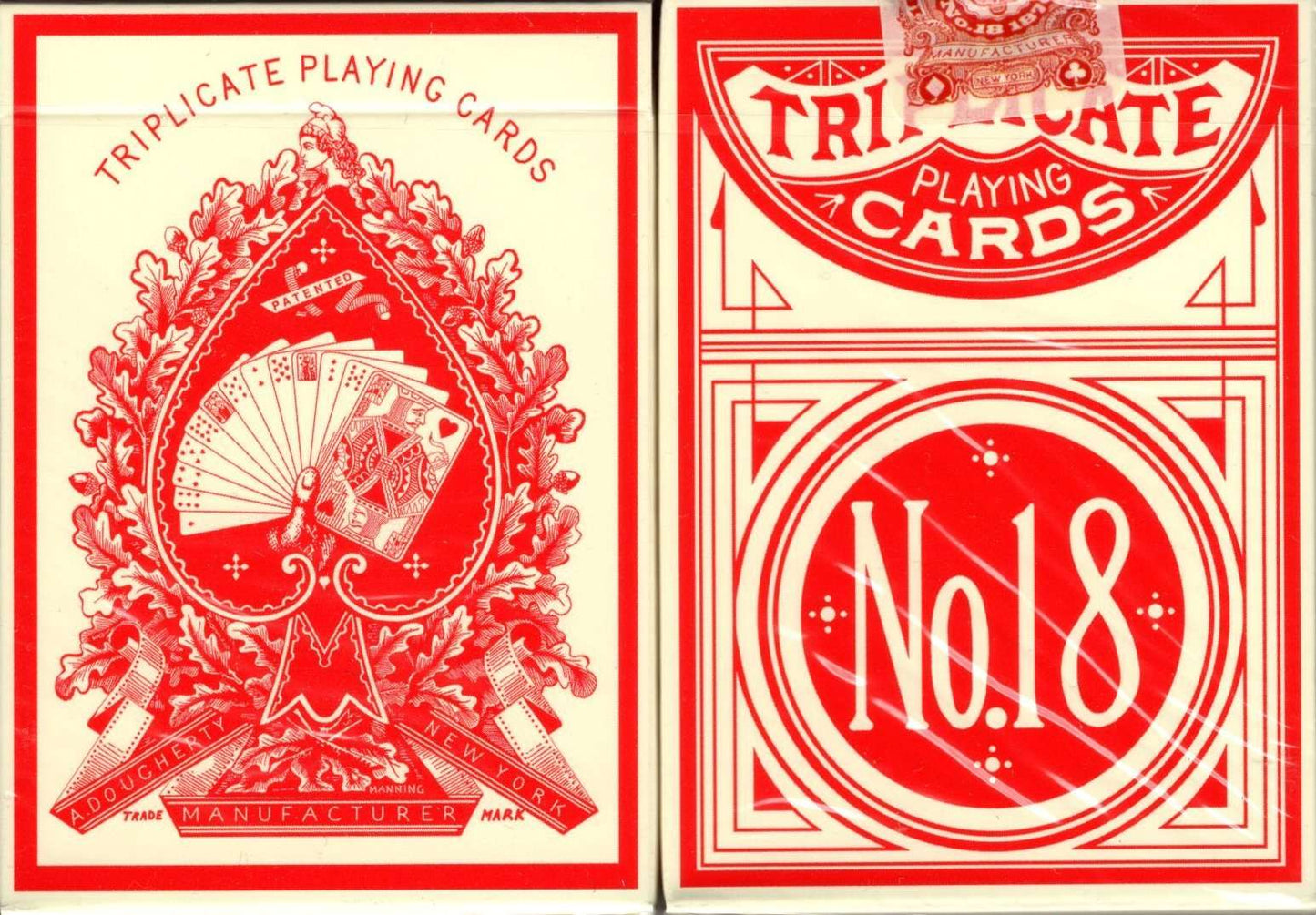 PlayingCardDecks.com-Triplicate Dragon Restoration Playing Cards USPCC: Red