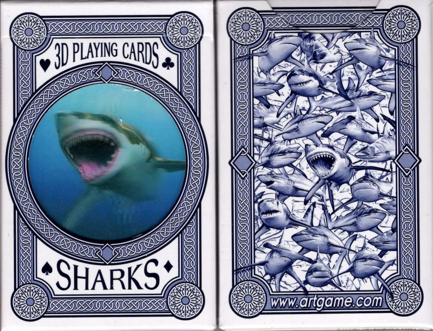 PlayingCardDecks.com-3D Playing Cards: Sharks
