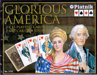 PlayingCardDecks.com-Glorious America 2 Deck Set Bridge Size Playing Cards Piatnik