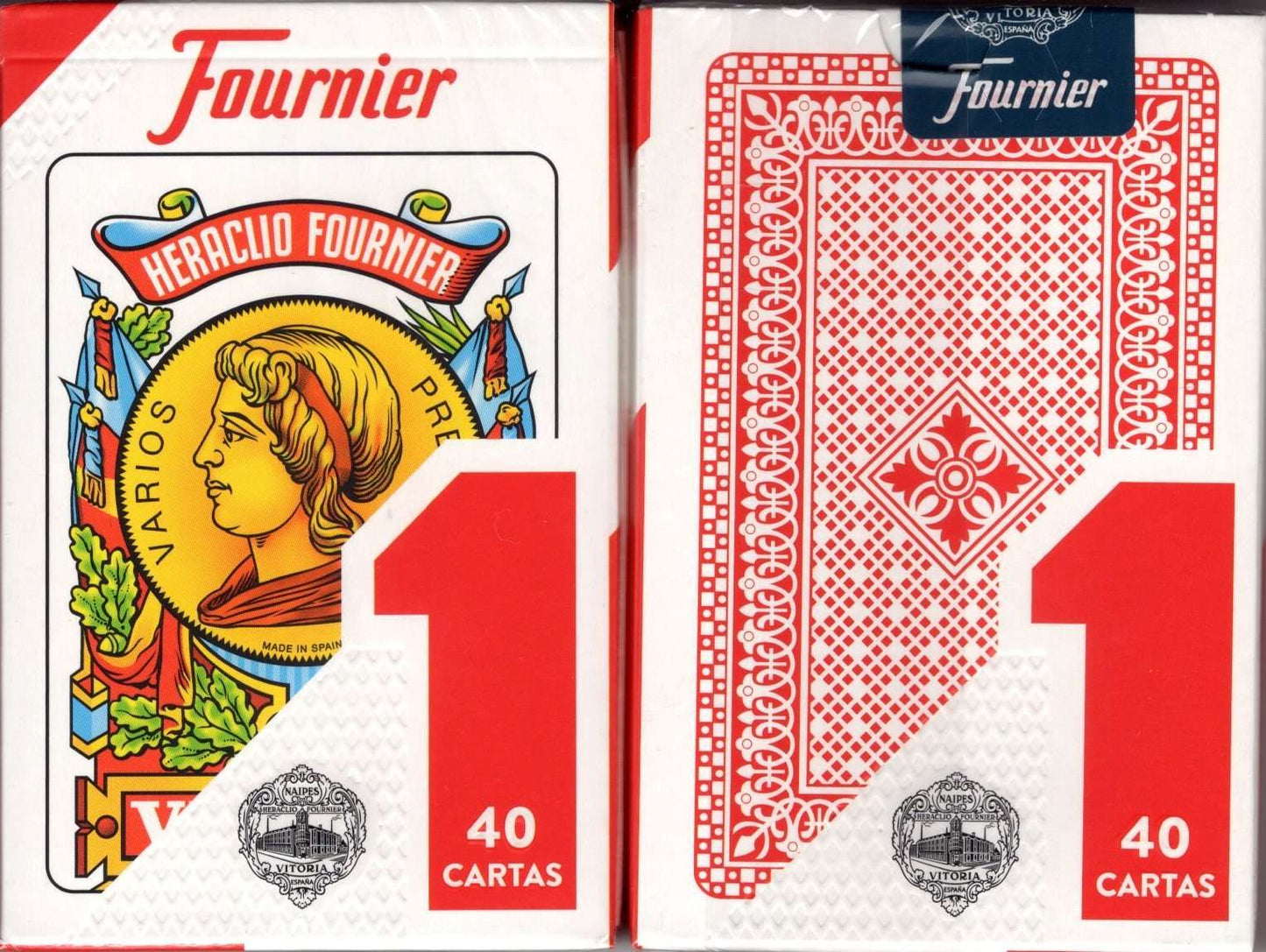 PlayingCardDecks.com-Heraclio Fournier No. 1 Spanish Playing Cards: Red