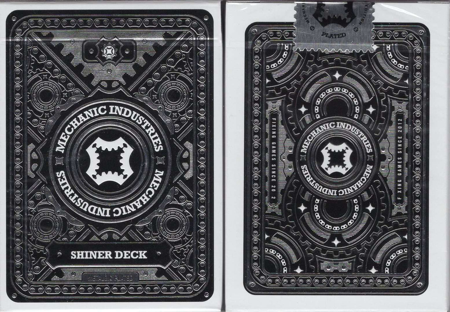 PlayingCardDecks.com-Mechanic Metallic Playing Cards USPCC - Glimmer & Shiner