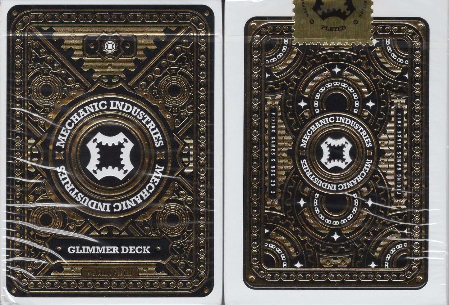 PlayingCardDecks.com-Mechanic Metallic Playing Cards USPCC - Glimmer & Shiner