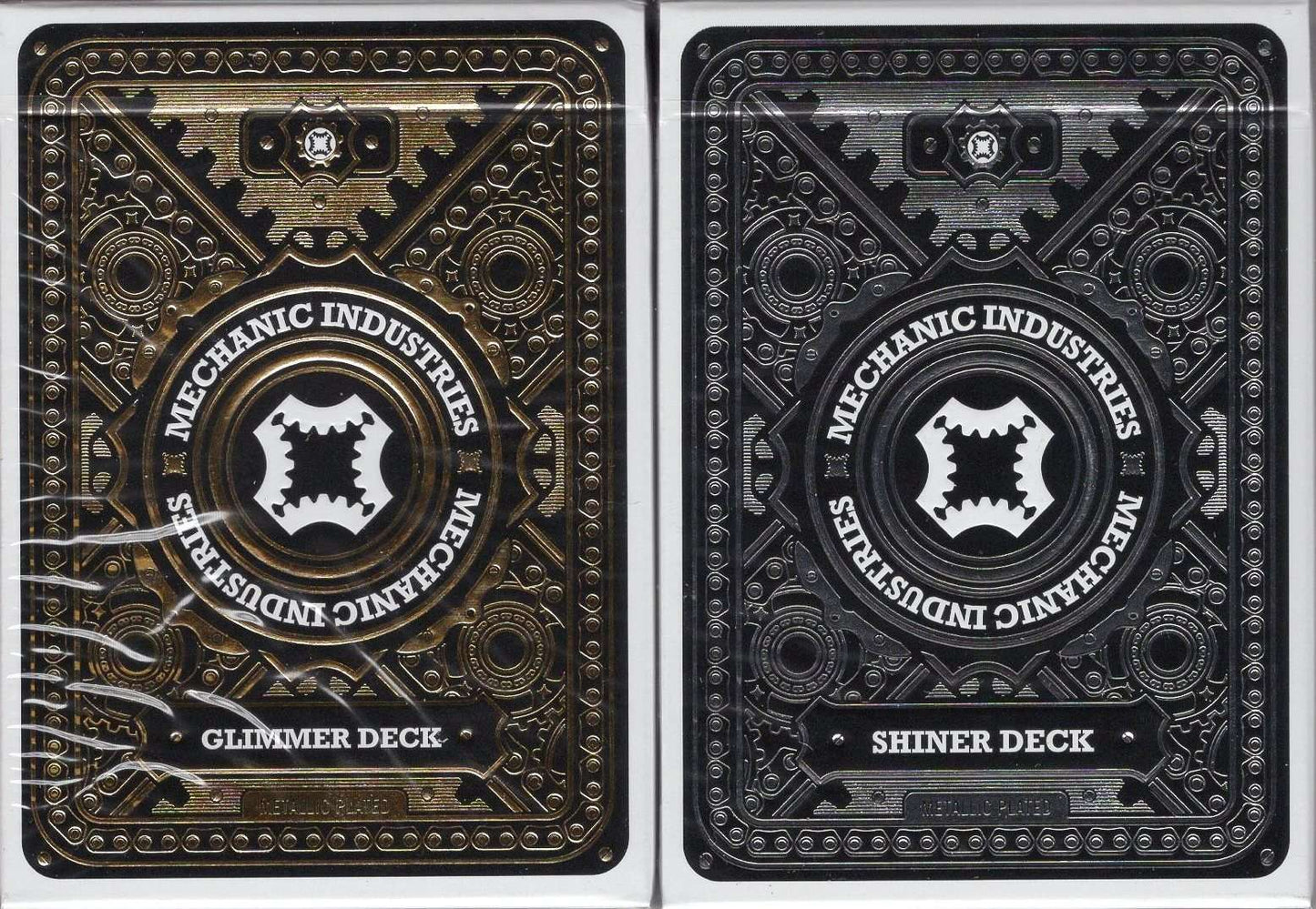 PlayingCardDecks.com-Mechanic Metallic Playing Cards USPCC - Glimmer & Shiner