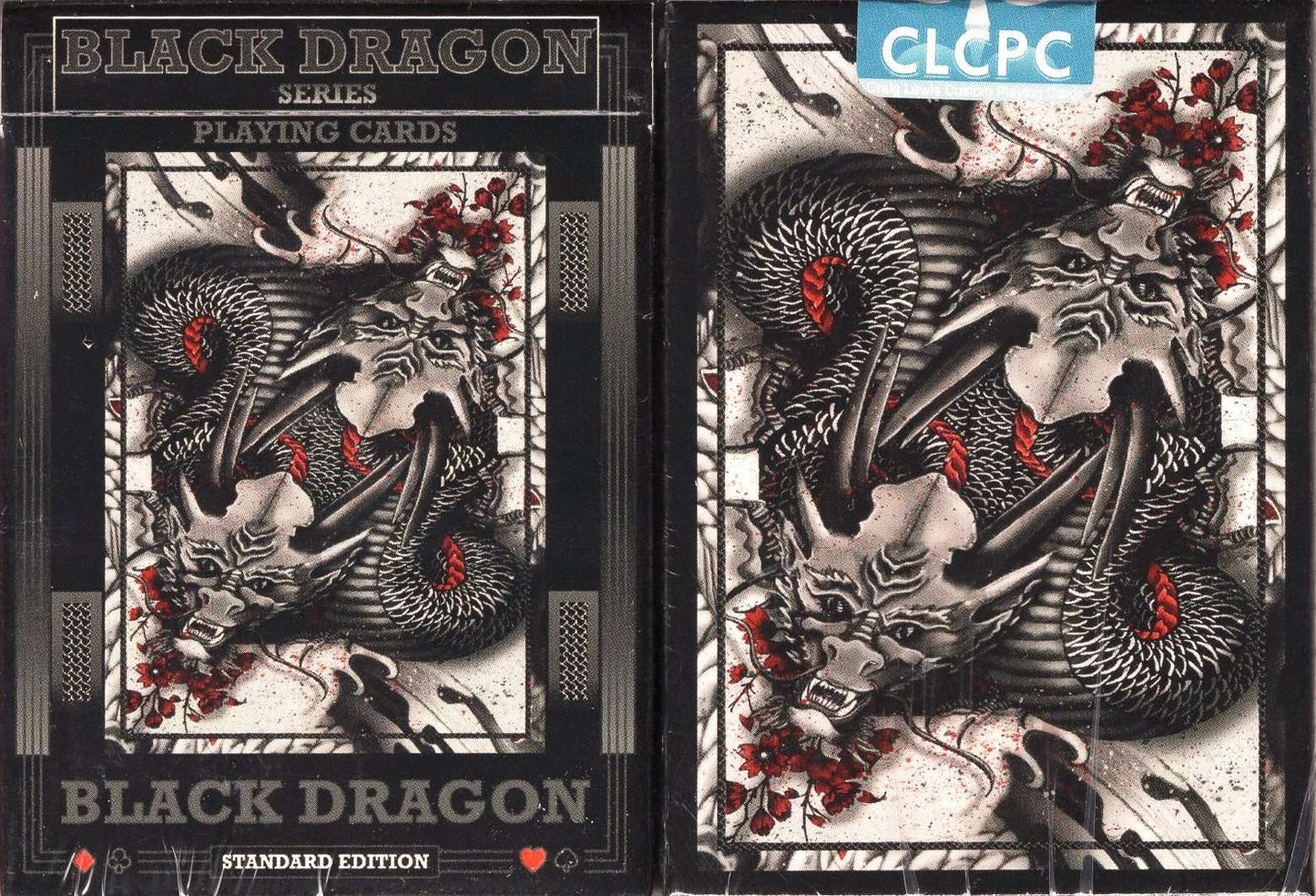 PlayingCardDecks.com-Black Dragon Series Standard Playing Cards MPC