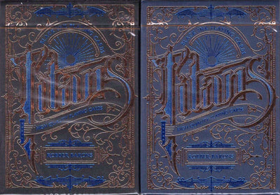 PlayingCardDecks.com-Titans Robber Barons Playing Cards LPCC - Black & Blue: 2 Deck Set