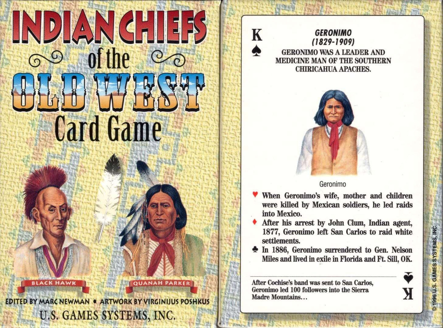 PlayingCardDecks.com-Indian Chiefs of the Old West Playing Cards USGS